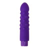Фиолетовый силиконовый вибратор с шишечками для удовлетворения, 17 см