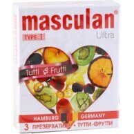 Презервативы "Masculan Ultra Tutti Frutti", цветные с фруктовым ароматом, 3 шт