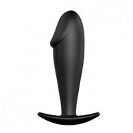 Черный анальный кляп-член для длительного ношения, диаметр 3 см