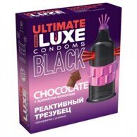 Презерватив черный Luxe Black Ultimate Реактивный Трезубец с ароматом шоколада, 1 шт
