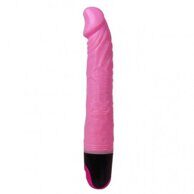 Розовый прямой вагинальный вибростимулятор, 24 см