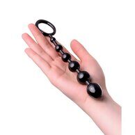 Черная цепочка с шариками для стимуляции ануса, 19,8 см