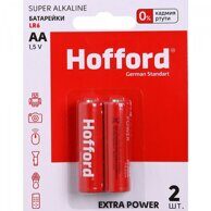 Батарейки алкалиновые "Hofford" тип АА (пальчиковые), 2 шт