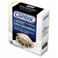 Презервативы "Contex" №3 Extra Sensation с крупными точками и ребрами , 3 шт