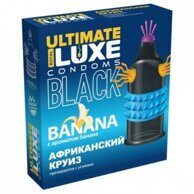 Презерватив черный Luxe Black Ultimate Африканский Круиз с ароматом банана, 1 шт