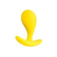 Удобная анальная втулка "Blob" для ношения, силикон, желтая, 5,5 см, Ø 2,1 см