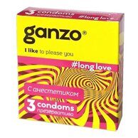 Презервативы с анестетиком Ganzo Long Love №3 для задержки семяизвержения