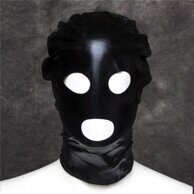 Латексная черная маска для ролевых игр