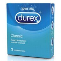 Стандартные презервативы "Durex №3 Classic" с гелем-смазкой