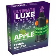 Презерватив черный Luxe Black Ultimate Грива Мулата с ароматом яблока, 1 шт