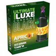 Презерватив черный Luxe Black Ultimate Хозяин Тайги с ароматом абрикоса, 1 шт